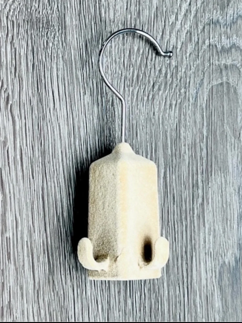 Velvet Accessory Hanger Four Hook Small Tan Closet Organizer for Tie Belt Scarf